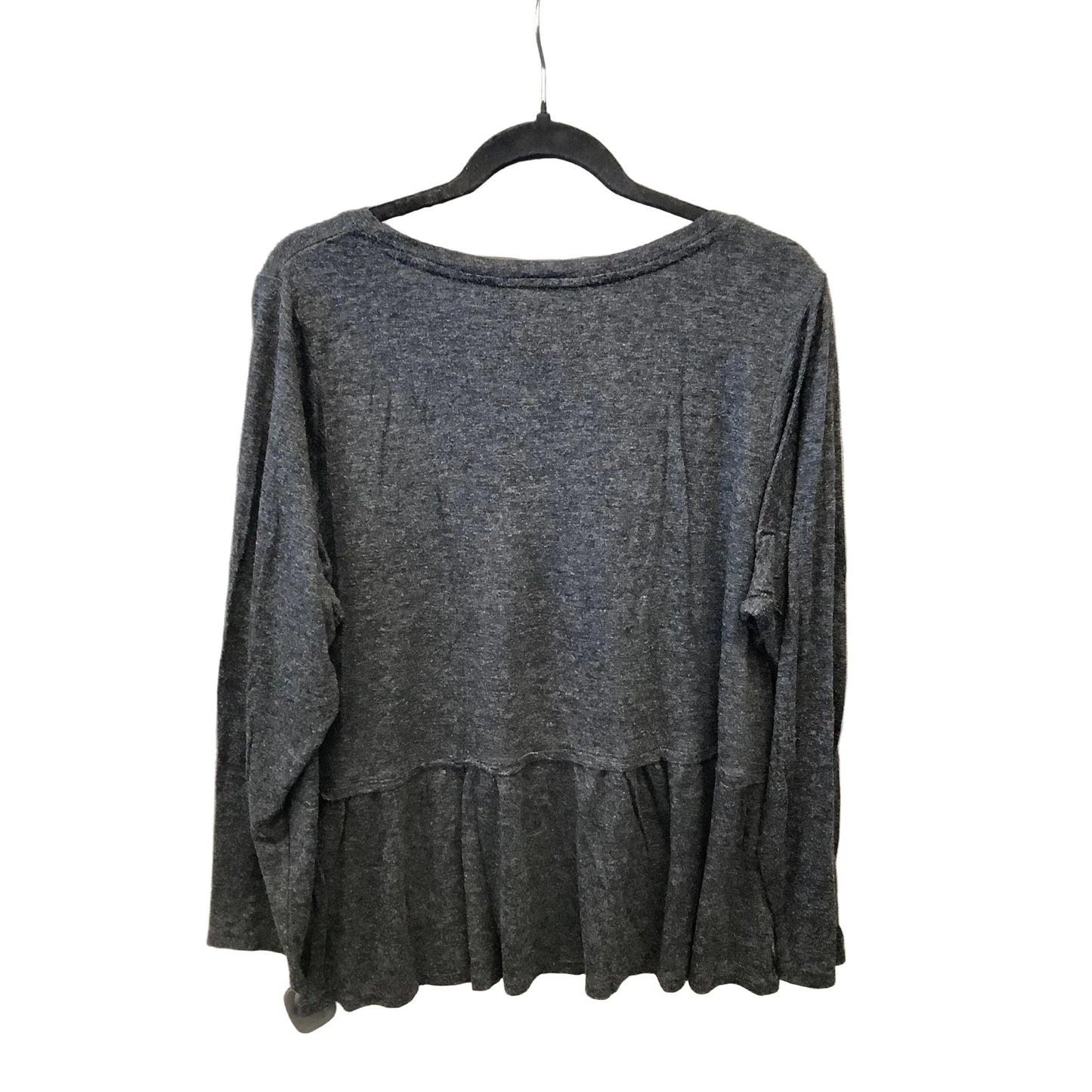 Top Long Sleeve By Apt 9 In Grey, Size: 1x