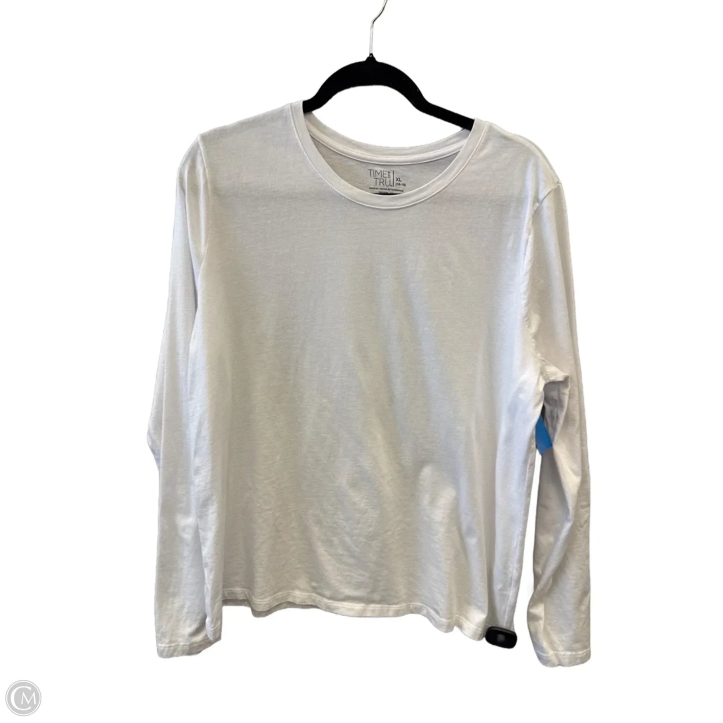 Top Long Sleeve By Time And Tru In White, Size: Xl