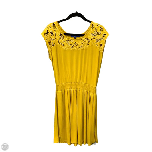 Dress Casual Midi By Apt 9 In Yellow, Size: L