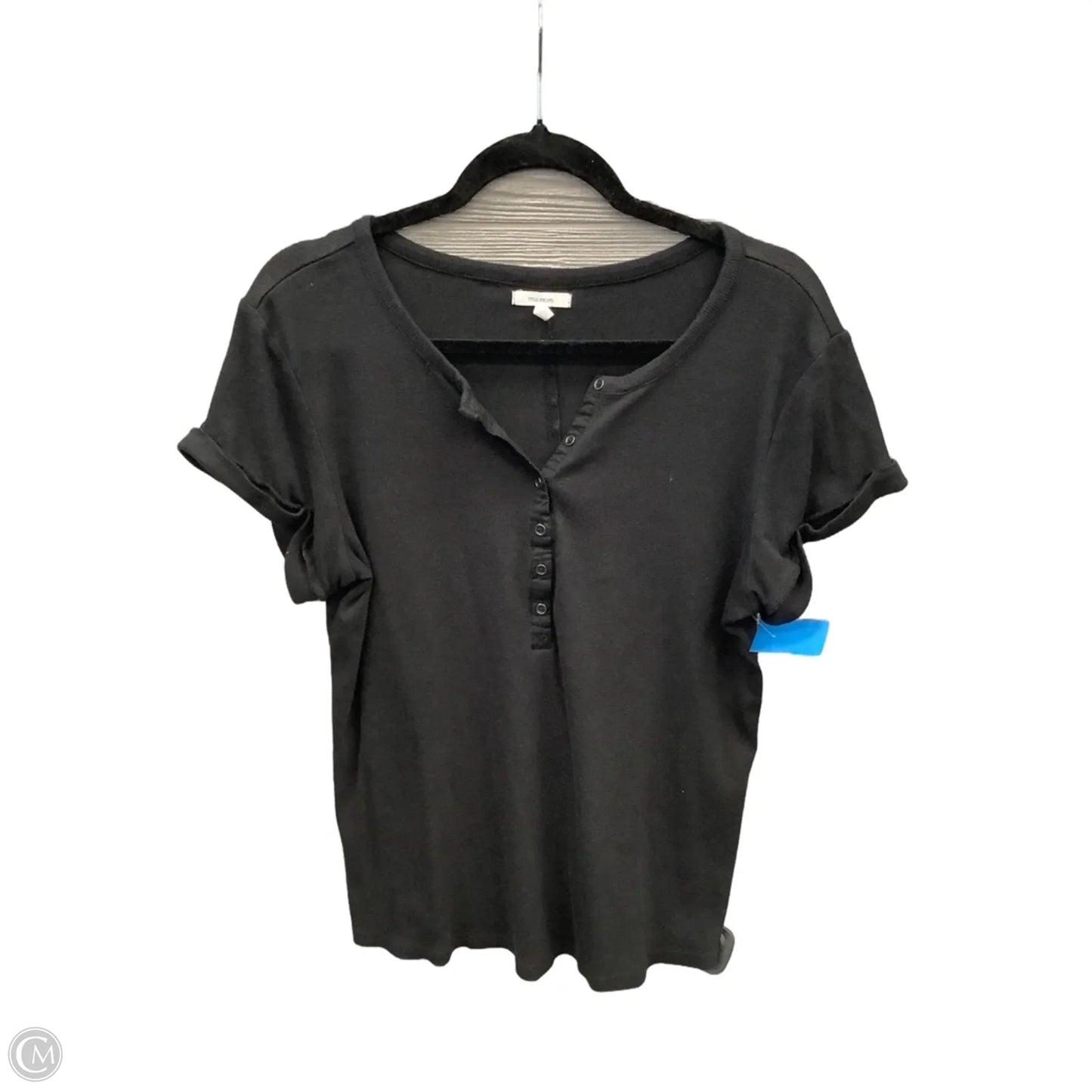 Top Short Sleeve By Maurices In Black, Size: Xl