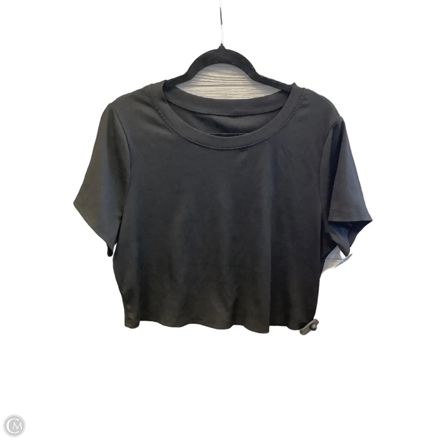 Top Short Sleeve By Shein In Black, Size: 3x