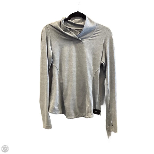 Athletic Top Long Sleeve Collar By Clothes Mentor In Grey, Size: S
