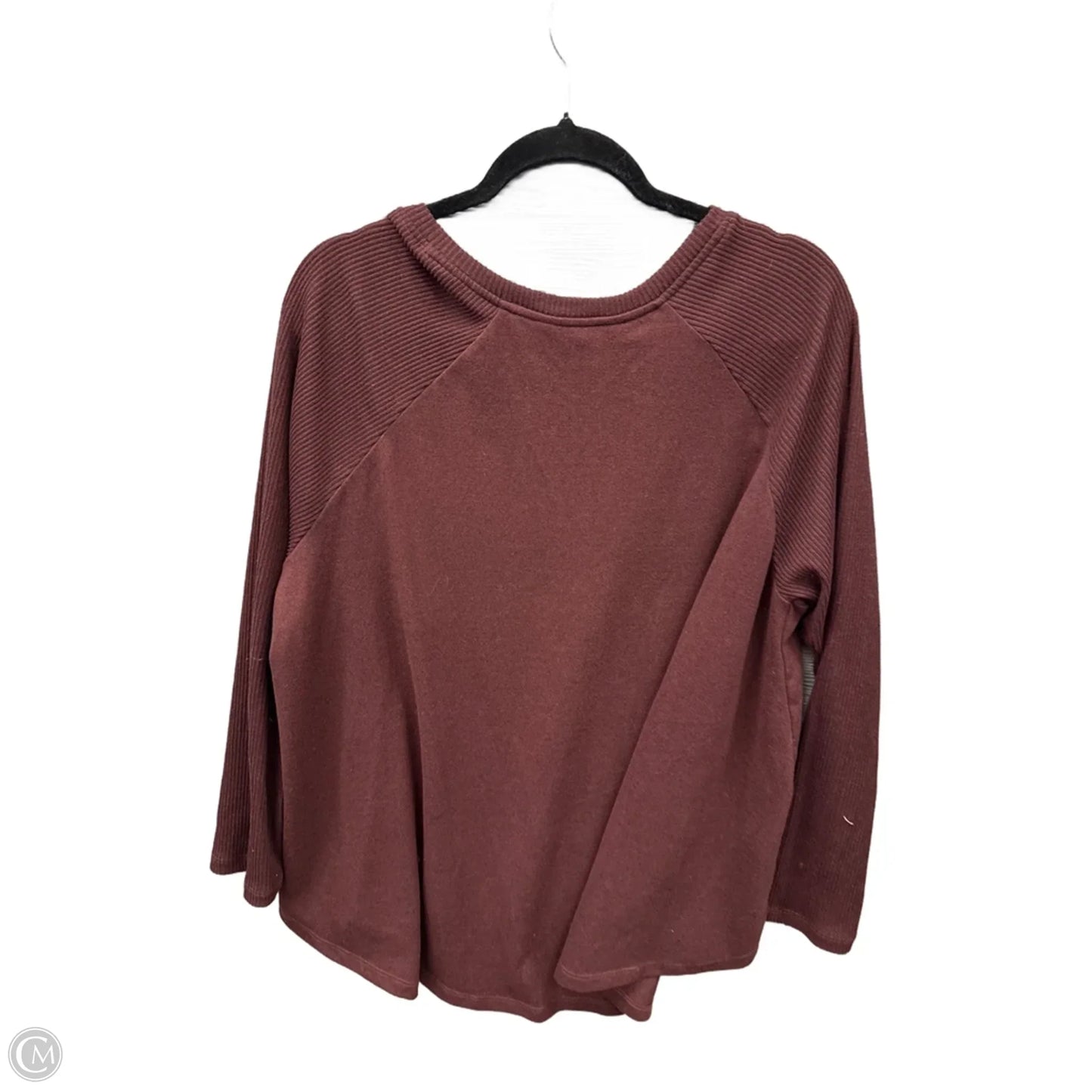 Sweater By Terra & Sky In Maroon, Size: 1x