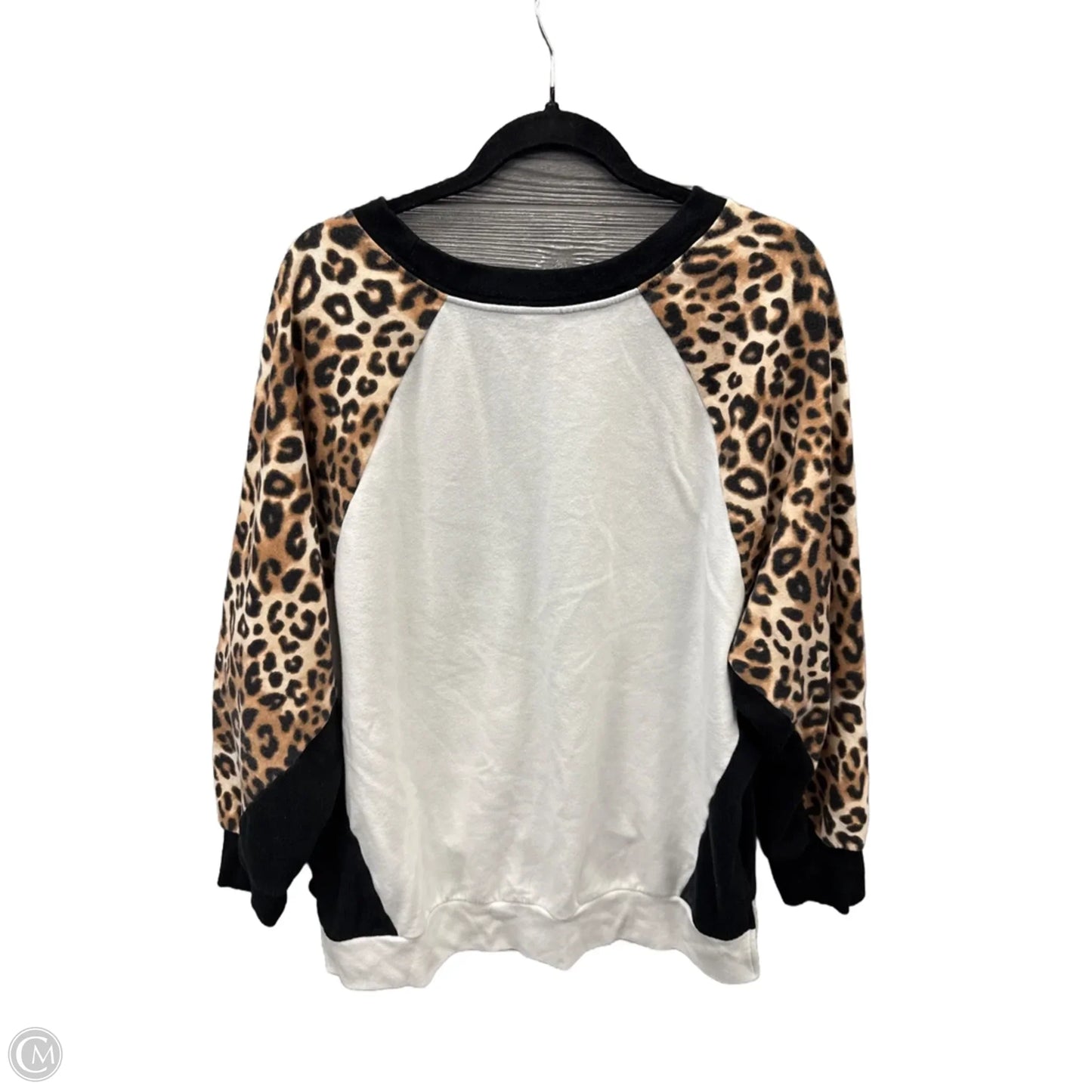 Top Long Sleeve By Pink In Animal Print, Size: L