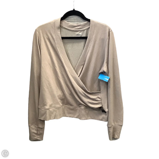 Athletic Top Long Sleeve Crewneck By Avia In Brown, Size: L