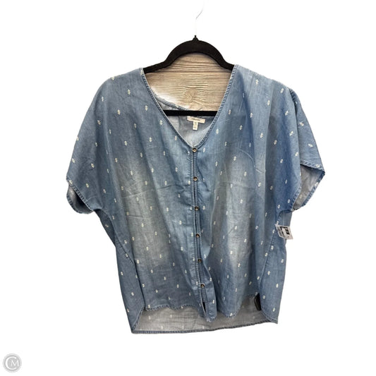 Top Short Sleeve By Maurices In Blue, Size: Xxl