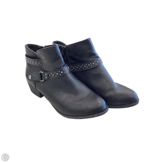 Boots Ankle Flats By Clothes Mentor In Black, Size: 10