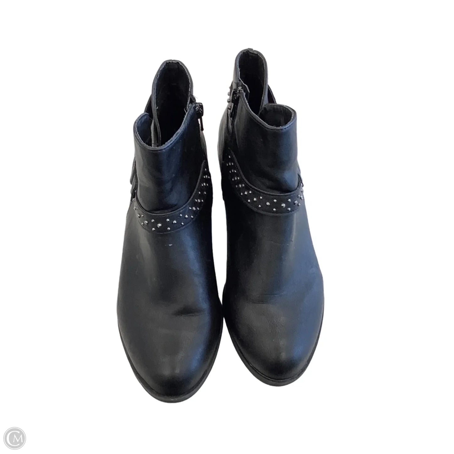 Boots Ankle Flats By Clothes Mentor In Black, Size: 10