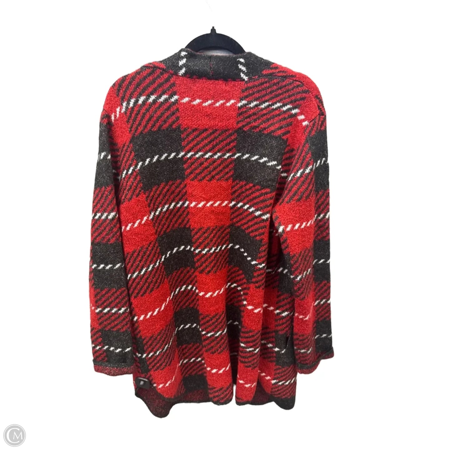 Cardigan By Adrienne Vittadini In Red, Size: Xl