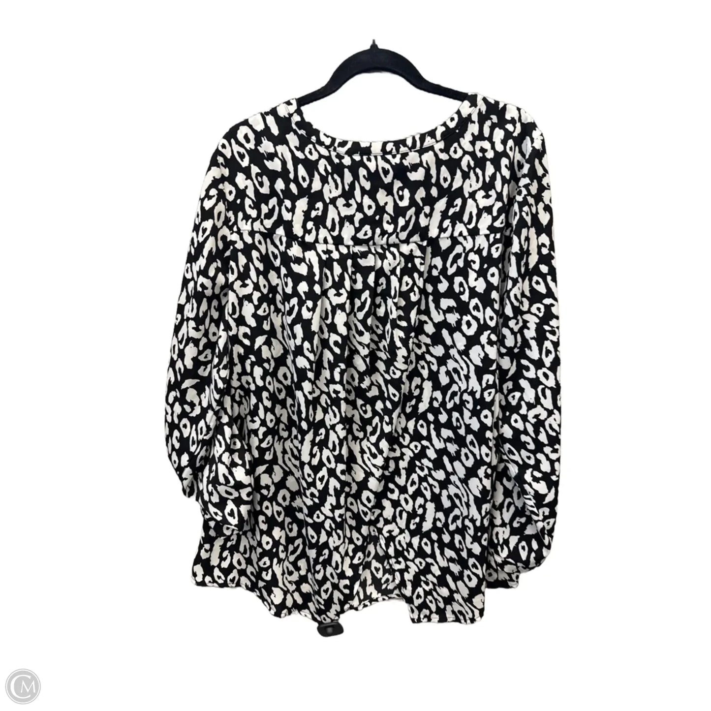Top Long Sleeve By Lane Bryant In Black & White, Size: 1x