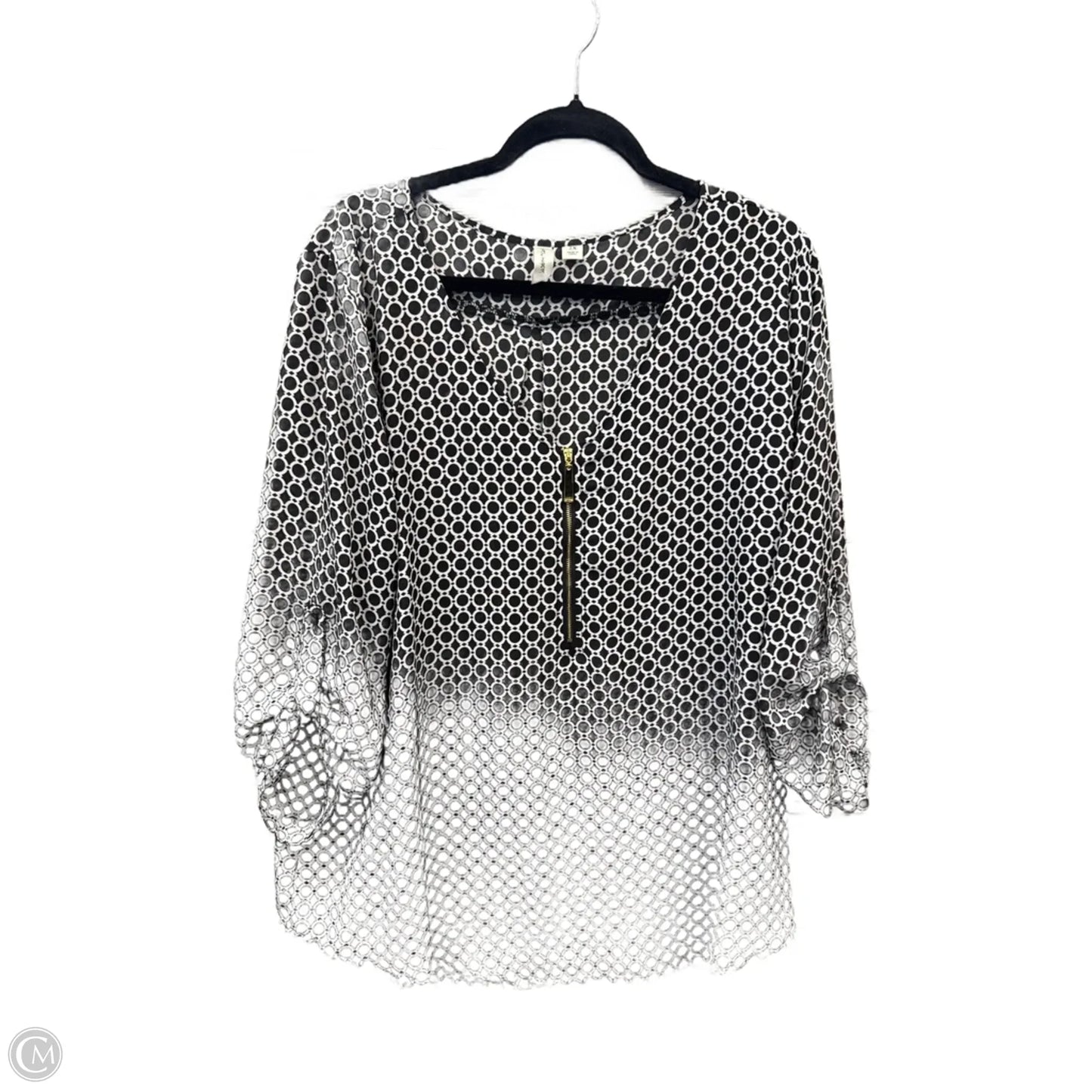 Top Long Sleeve By Tacera In Black, Size: 2x