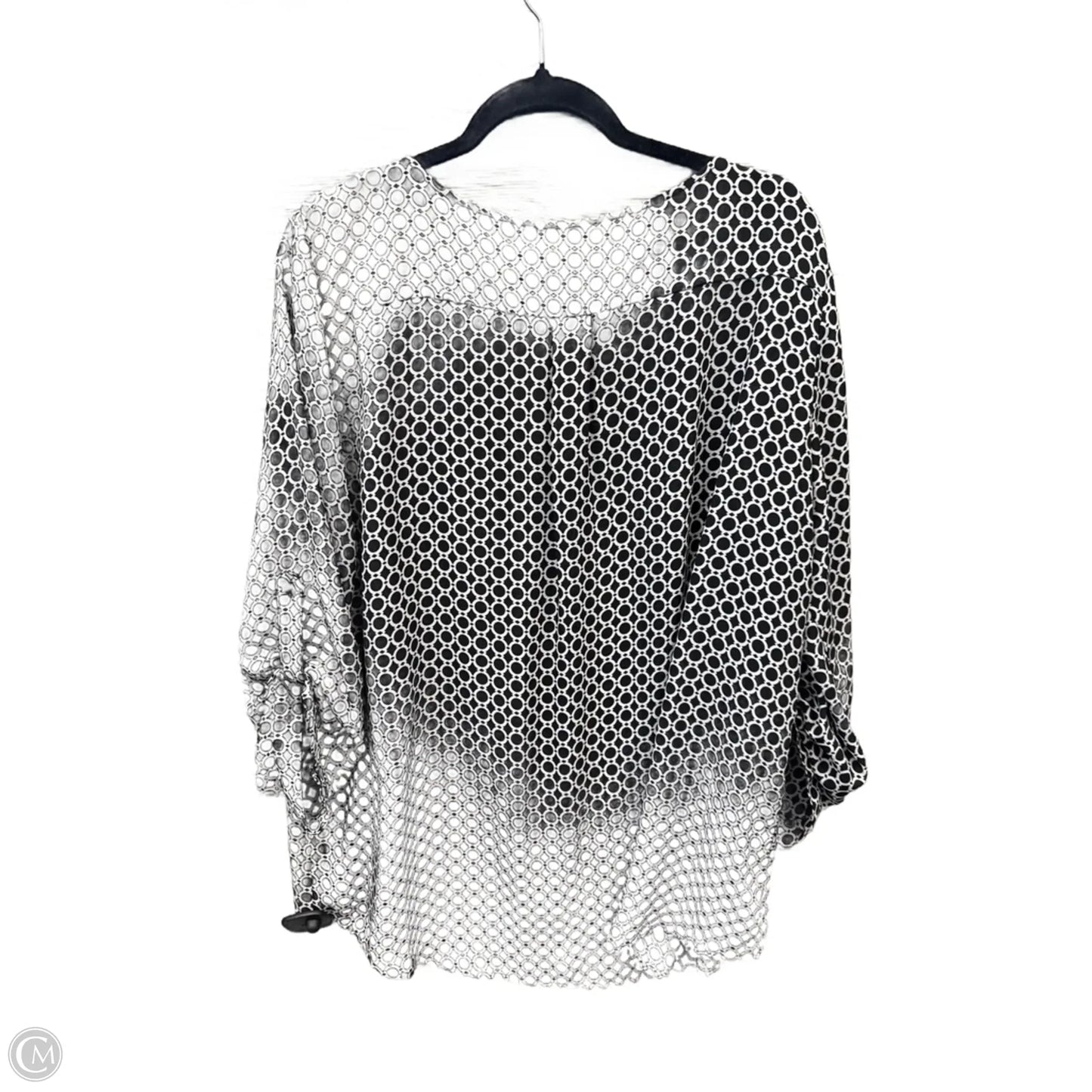 Top Long Sleeve By Tacera In Black, Size: 2x