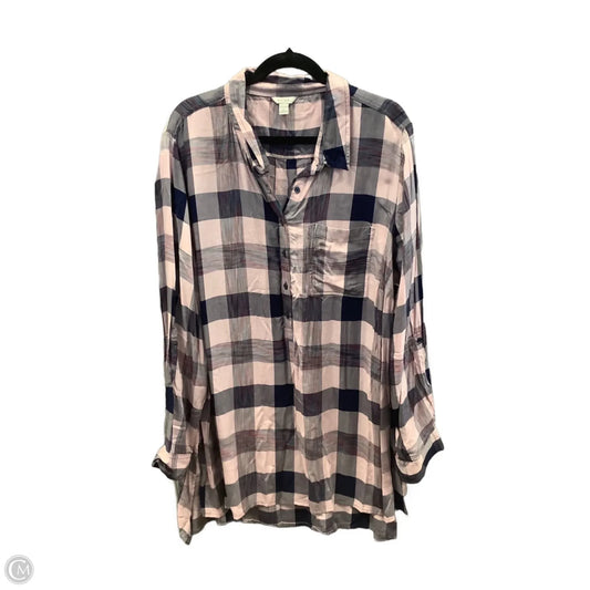 Dress Casual Short By Clothes Mentor In Plaid Pattern, Size: 3x