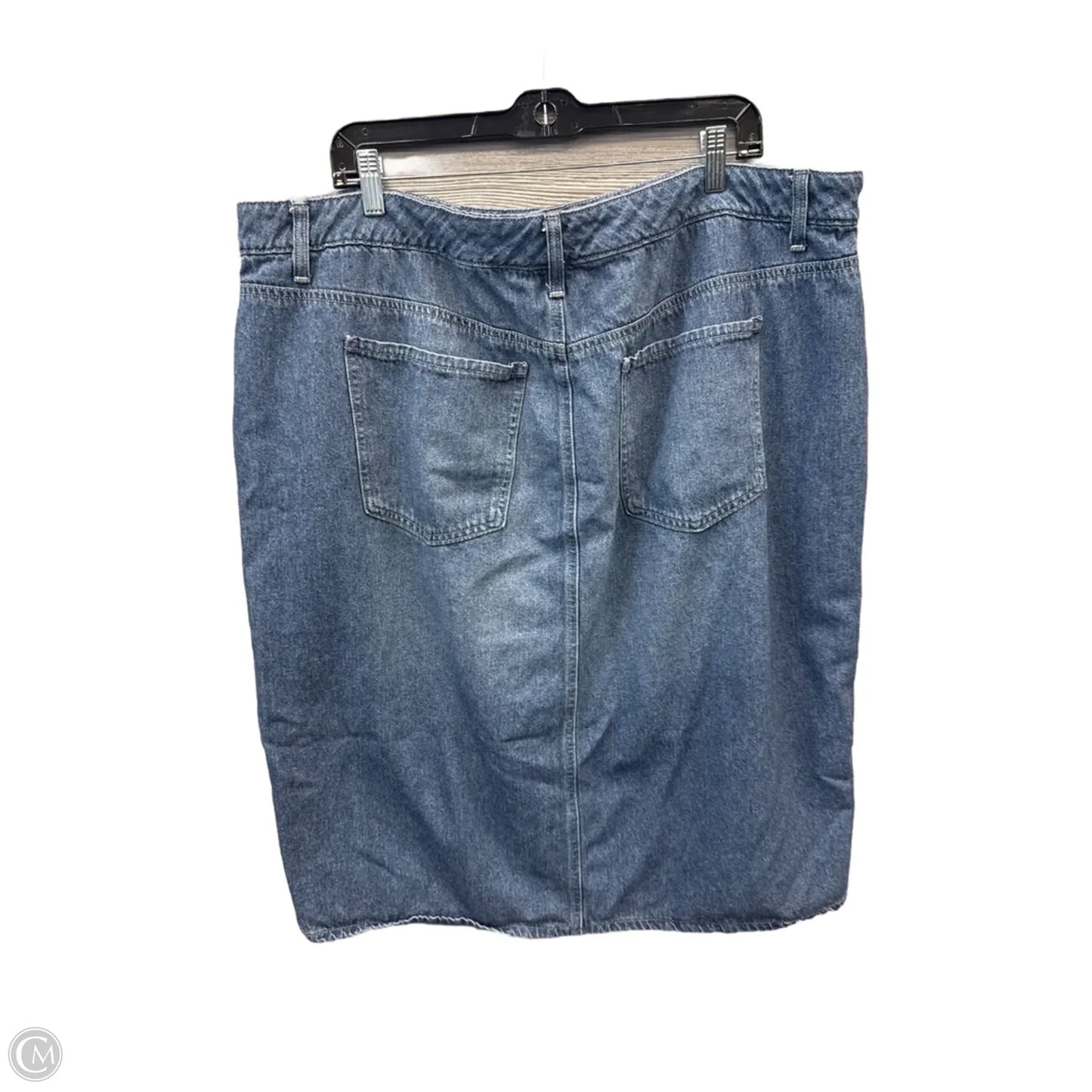 Skirt Midi By Terra & Sky In Blue Denim, Size: 20