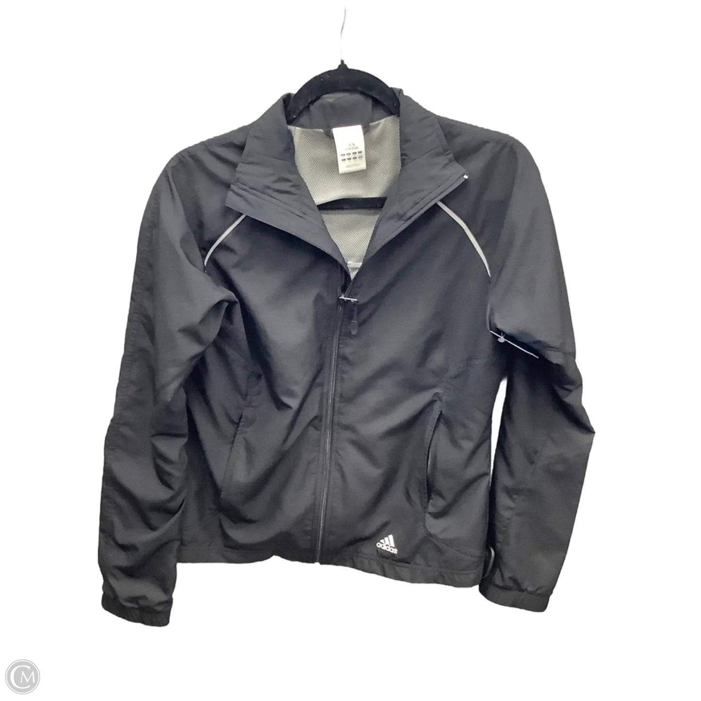 Athletic Jacket By Adidas In Black, Size: M