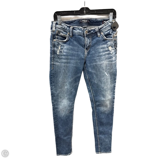 Jeans Skinny By Silver In Blue Denim, Size: 6