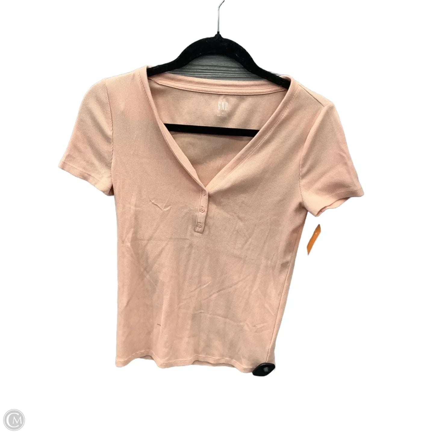 Top Short Sleeve By Gap In Peach, Size: S