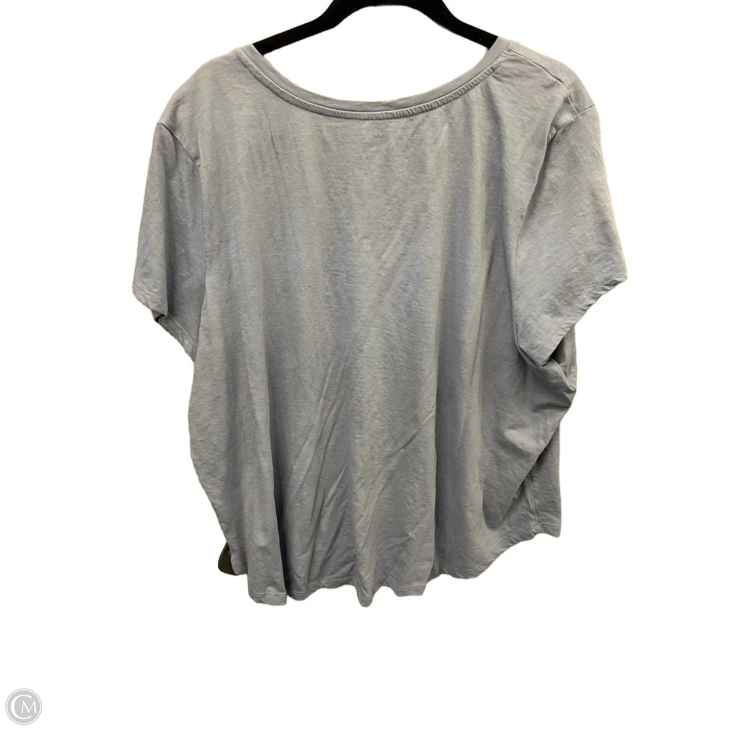 Top Short Sleeve By Falls Creek In Blue, Size: 3x