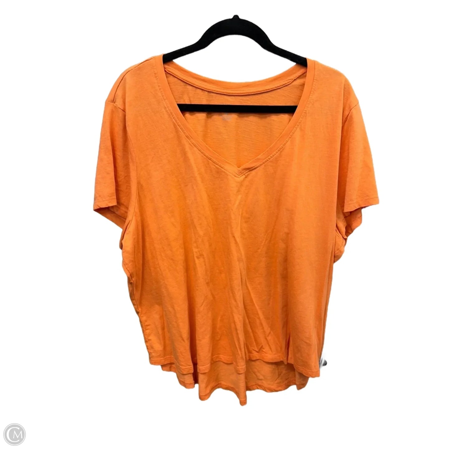Top Short Sleeve By Falls Creek In Orange, Size: 3x