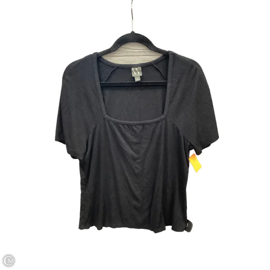 Top Short Sleeve By Worthington In Black, Size: Xl