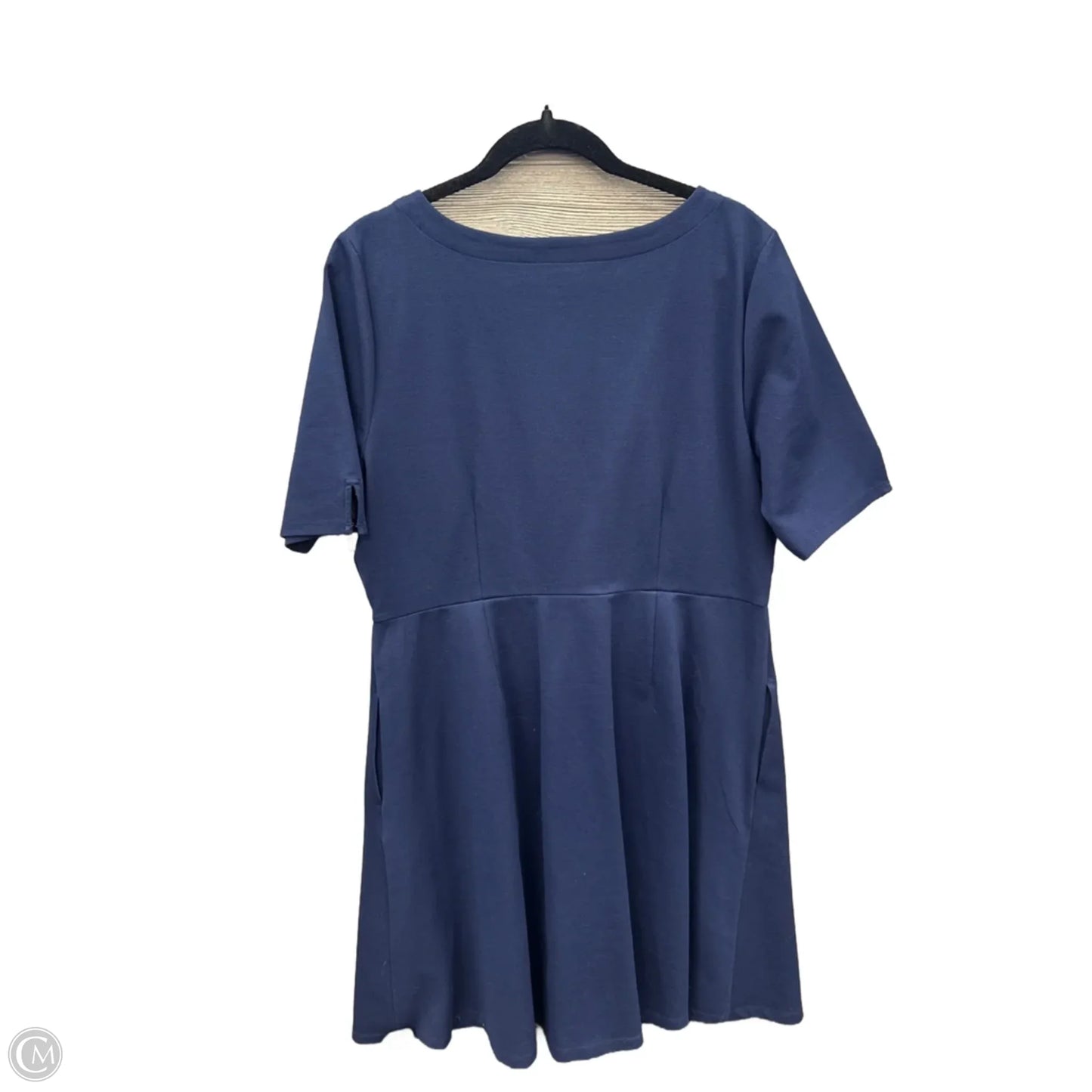 Dress Casual Midi By Croft And Barrow In Blue, Size: Xl