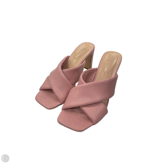 Sandals Heels Block By A New Day In Pink, Size: 9.5