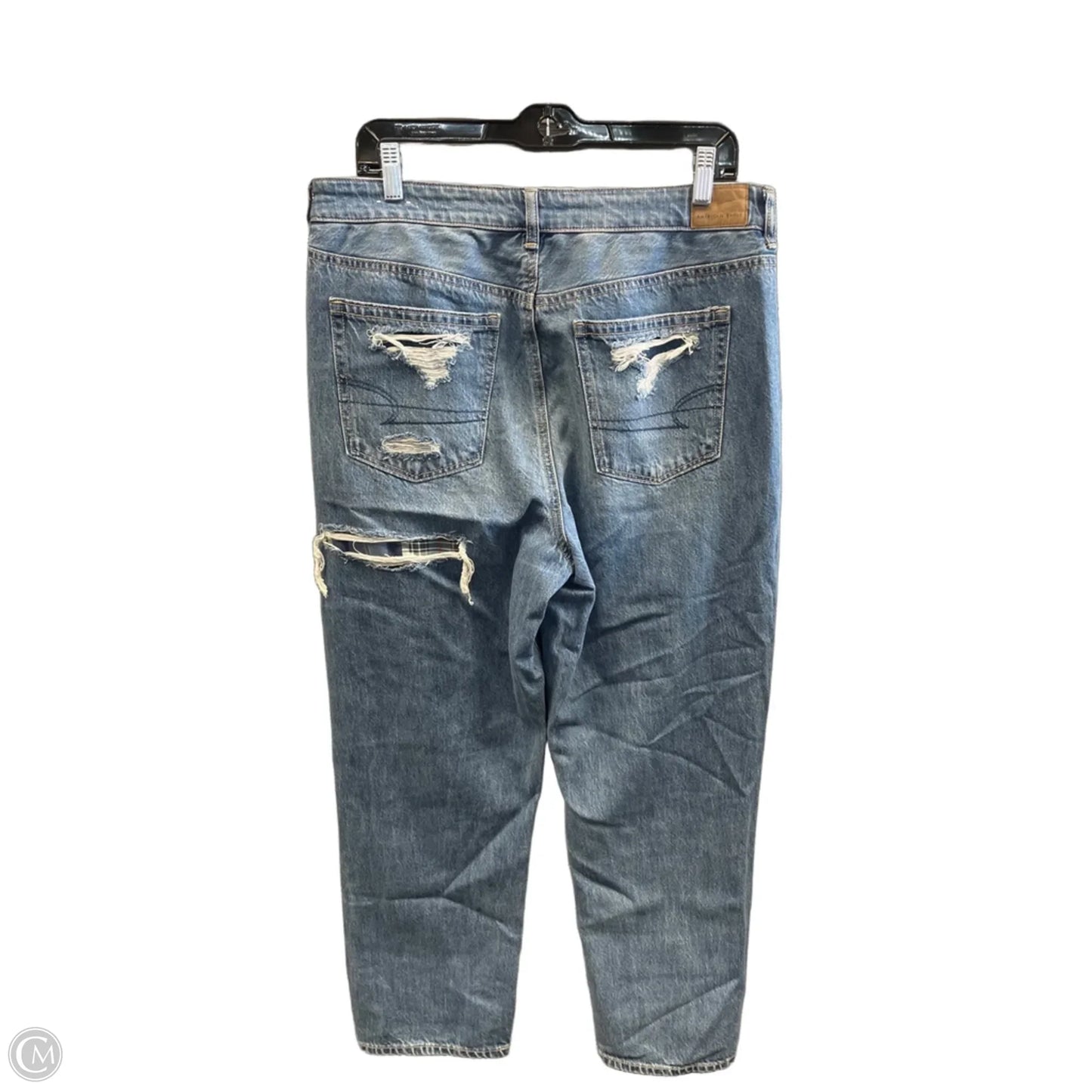 Jeans Straight By American Eagle In Blue Denim, Size: 14