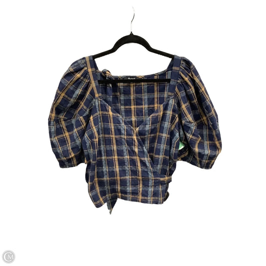 Top Short Sleeve By Madewell In Blue, Size: L