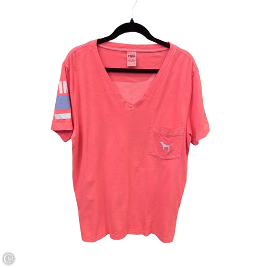 Top Short Sleeve By Pink In Pink, Size: L