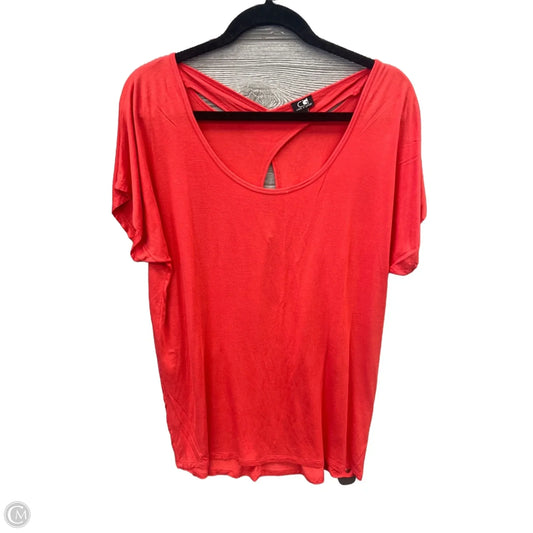 Top Short Sleeve By Cable And Gauge In Orange, Size: L