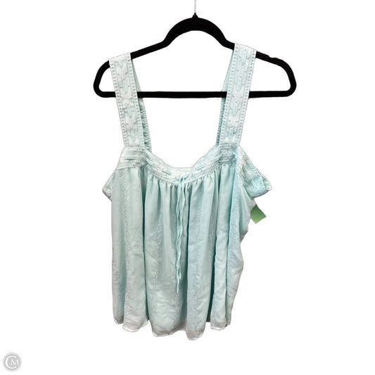 Top Sleeveless By Torrid In Teal, Size: 3x