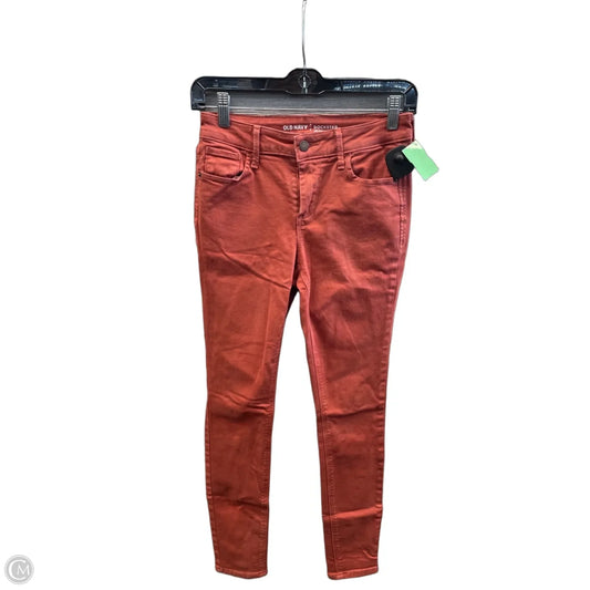 Jeans Skinny By Old Navy In Orange, Size: 2