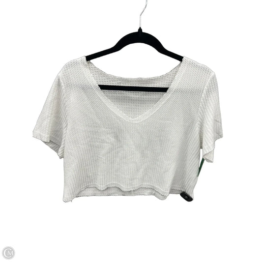 Top Short Sleeve By Shein In White, Size: L