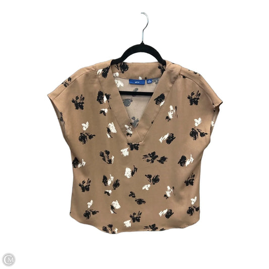 Top Short Sleeve By Apt 9 In Brown, Size: M