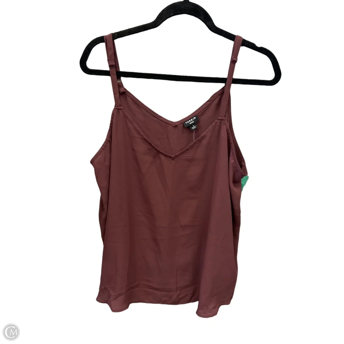 Top Sleeveless By Torrid In Maroon, Size: 1x
