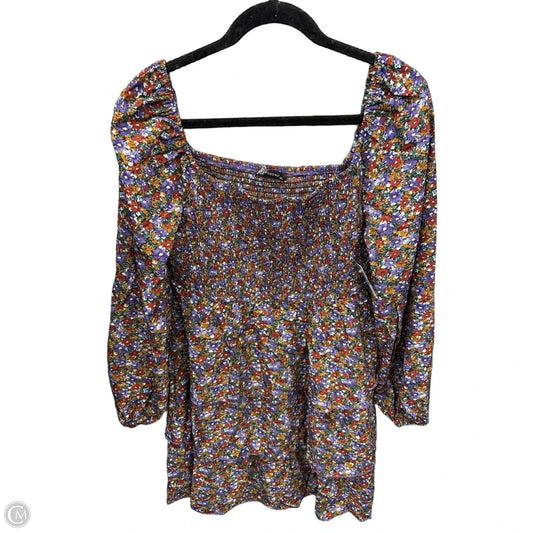 Dress Casual Short By Clothes Mentor In Floral Print, Size: Xl