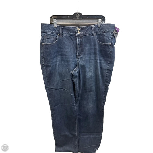 Jeans Straight By Lane Bryant In Blue Denim, Size: 18