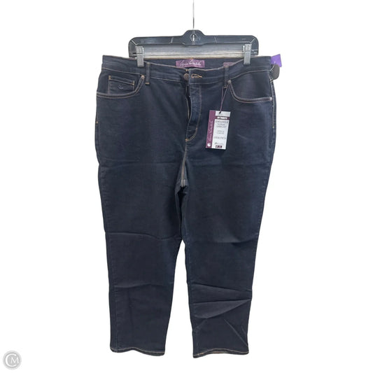 Jeans Straight By Gloria Vanderbilt In Blue Denim, Size: 18