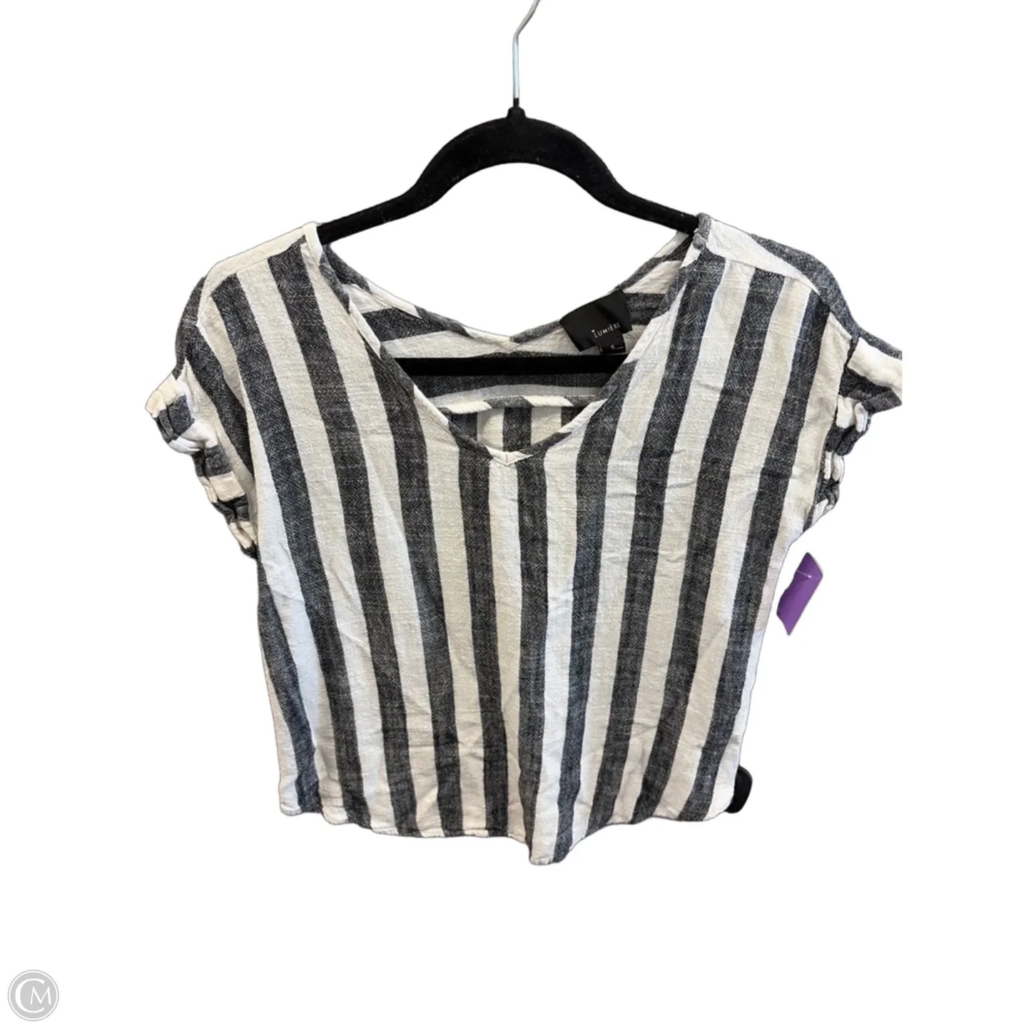 Top Sleeveless By Lumiere In Striped Pattern, Size: S