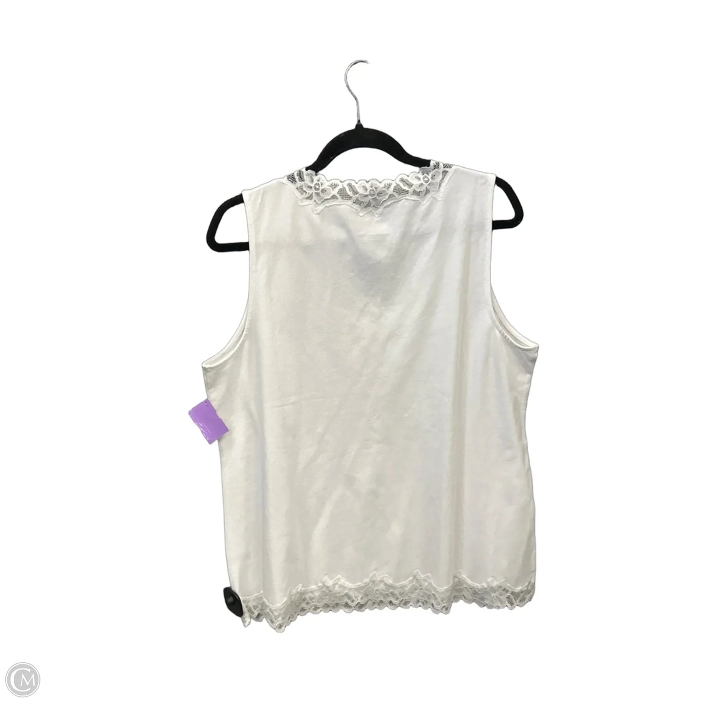 Top Sleeveless Basic By Coldwater Creek In White, Size: L