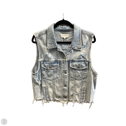 Vest Other By Risen In Blue Denim, Size: 1x