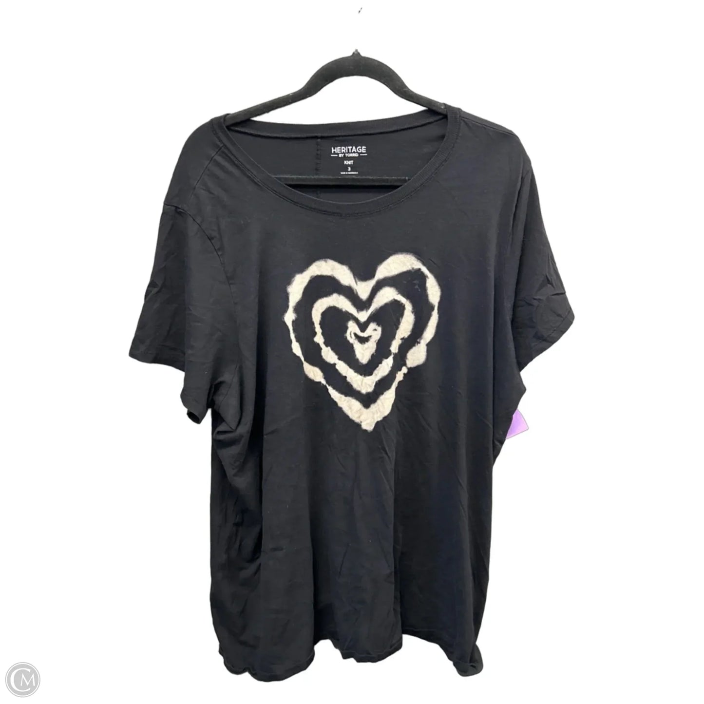 Top Short Sleeve By Torrid In Black, Size: 3x