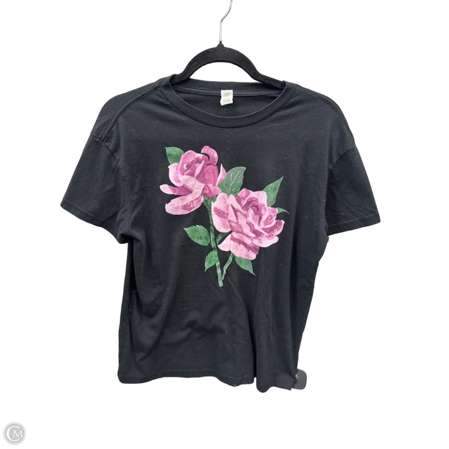 Top Short Sleeve By Clothes Mentor In Black, Size: S