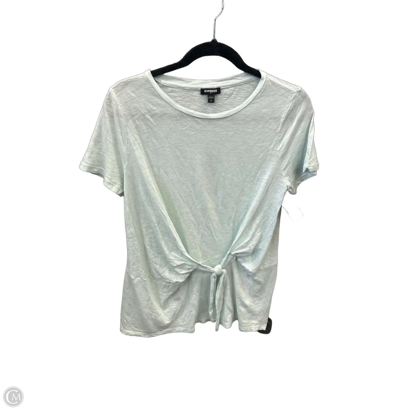 Top Short Sleeve By Express In Green, Size: M