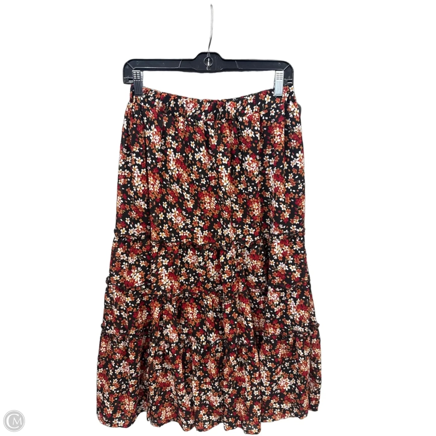 Skirt Midi By Allegra K In Floral Print, Size: 8