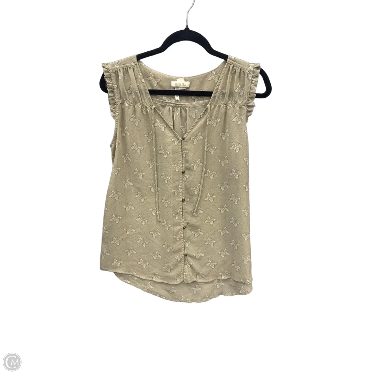 Top Sleeveless By Matilda Jane In Green, Size: M