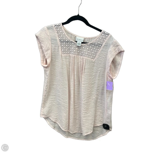 Top Short Sleeve By Liz Claiborne In Pink, Size: M
