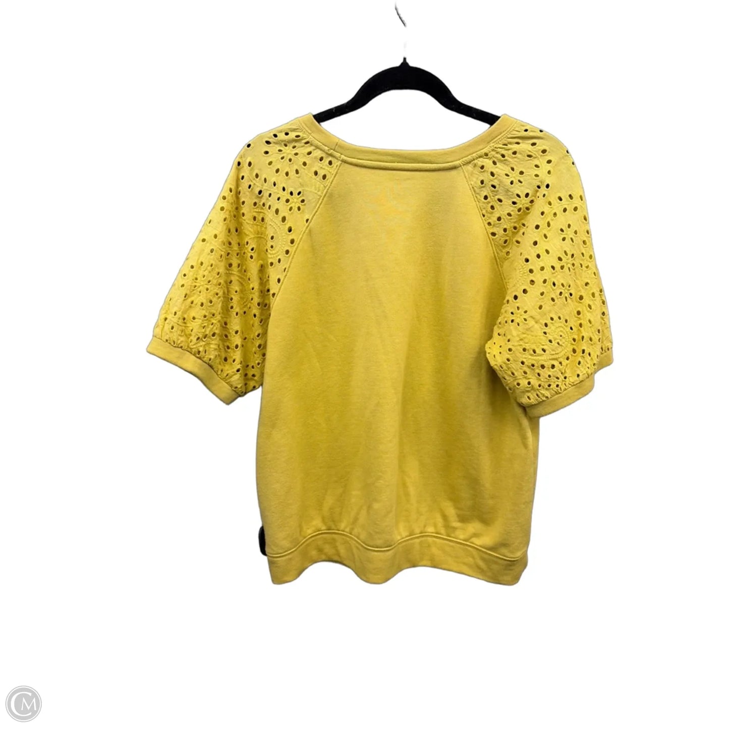 Top Short Sleeve By Sonoma In Yellow, Size: L