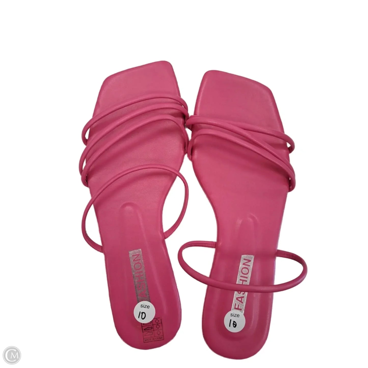 Sandals Flats By Clothes Mentor In Pink, Size: 10