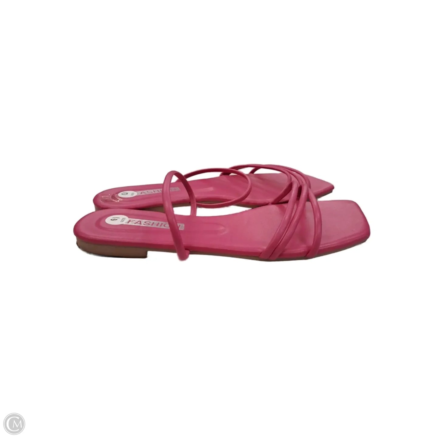 Sandals Flats By Clothes Mentor In Pink, Size: 10